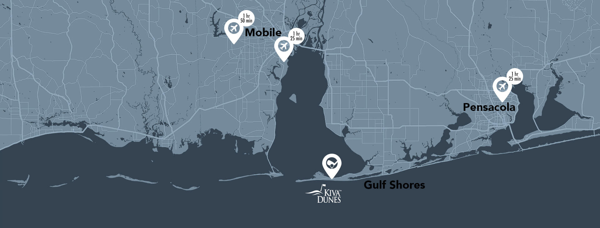 Kiva Dunes Resort area map